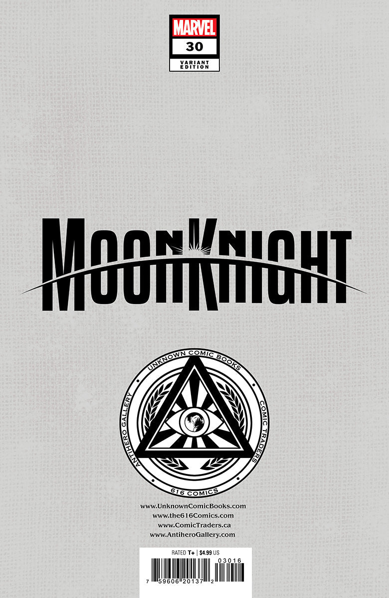 [SIGNED W/ COA] MOON KNIGHT #30 UNKNOWN COMICS TYLER KIRKHAM EXCLUSIVE VIRGIN VAR [IN STOCK]